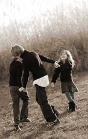Healthy children playing
